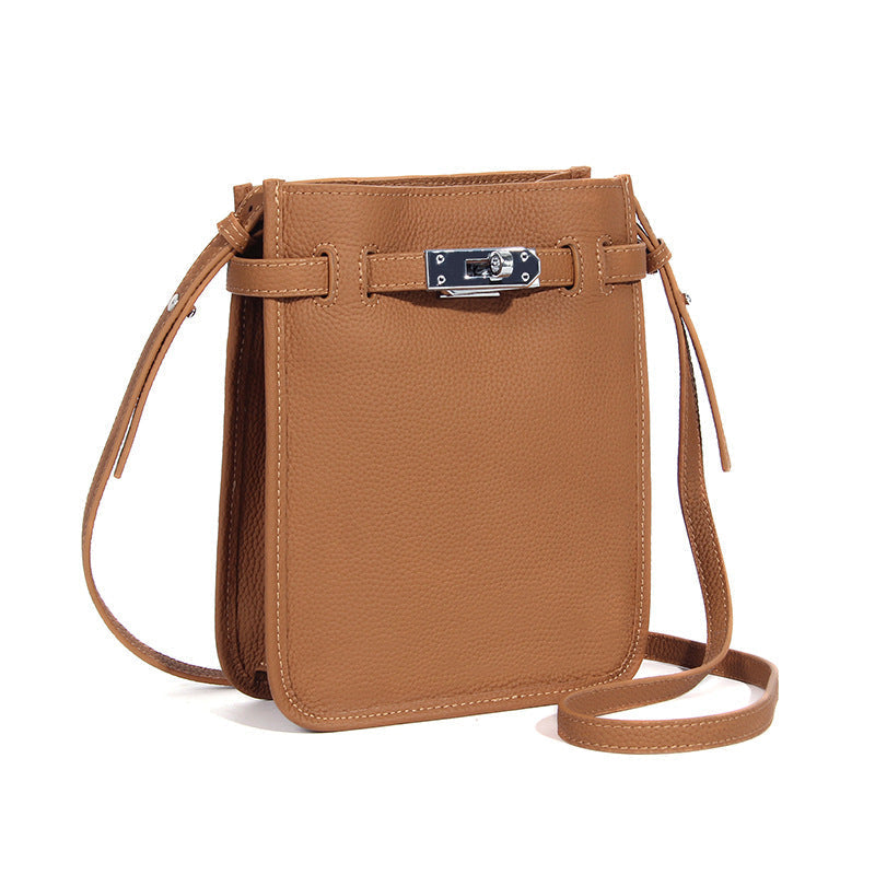 Bag for Mobile Phone-Leather-Spacious-Black/Brown-Ladies Gift