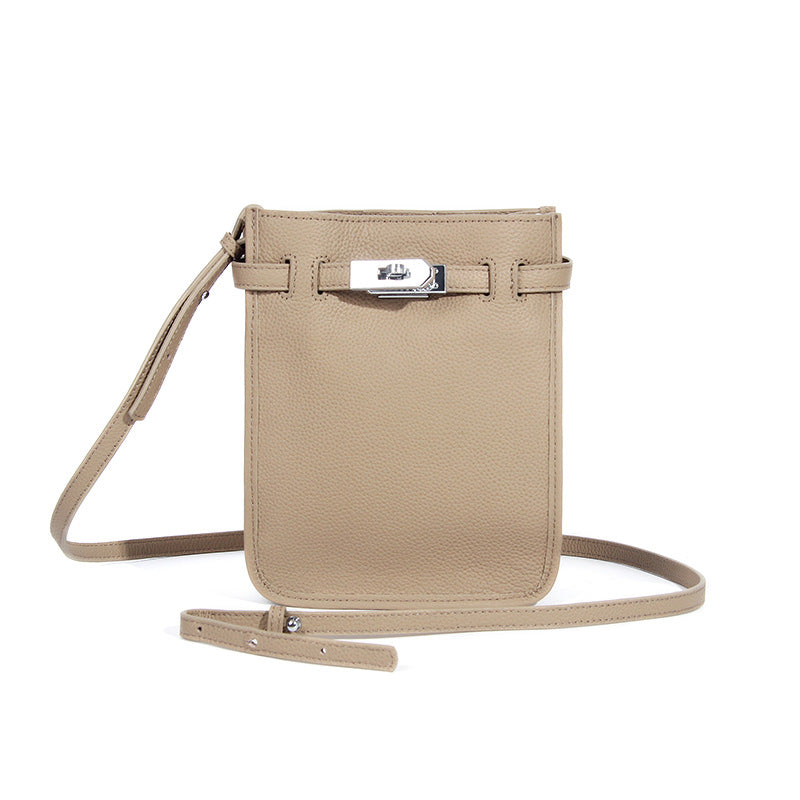 Bag for Mobile Phone-Leather-Spacious-Black/Brown-Ladies Gift