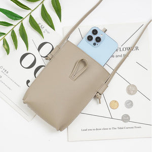 Bags for Mobile Phones-Black/White/Beige-Casual Designer Phone Bag