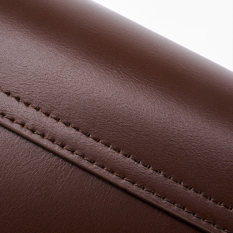 Brown Leather Shoulder Bag for Women–Minimalist Elegant & Practical
