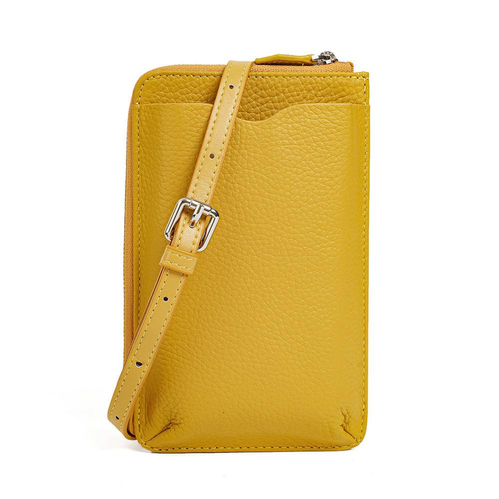 Crossbody Bag for Phone-Leather-Black/Brown/White/Golden/Pink