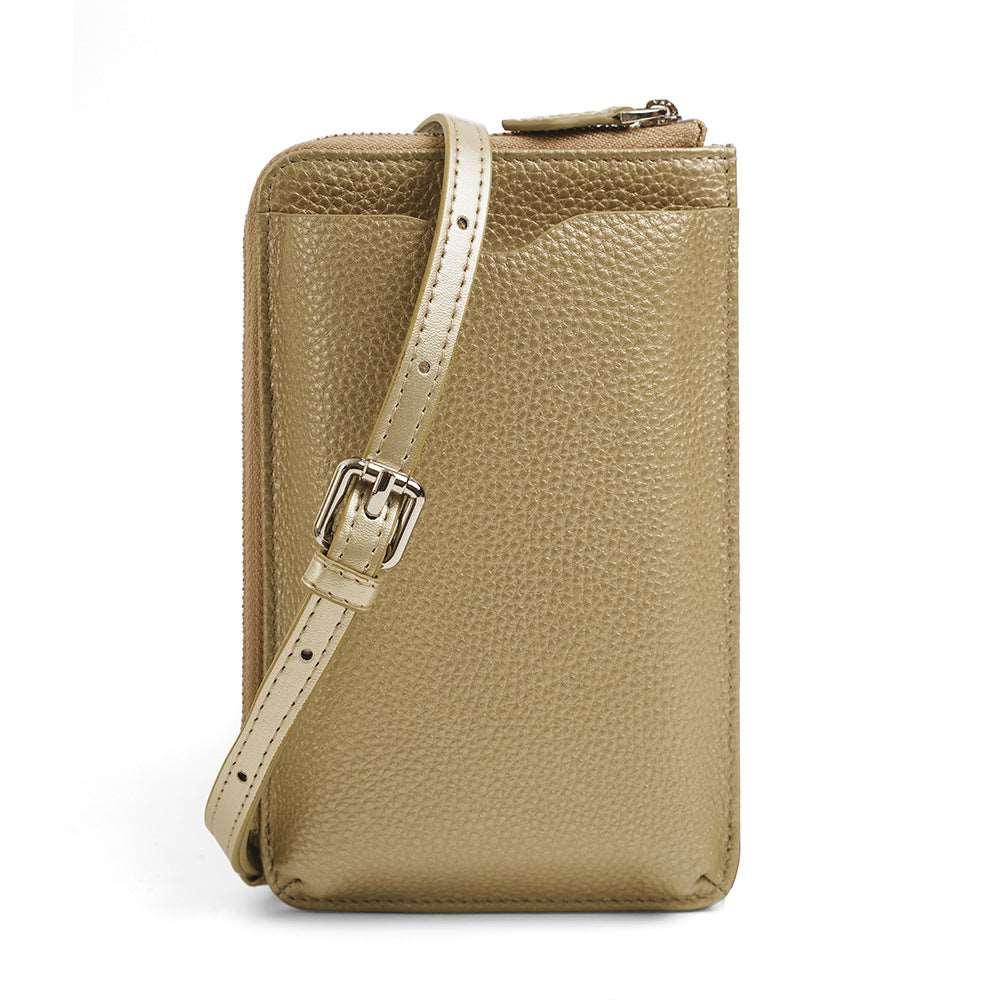Crossbody Bag for Phone-Leather-Black/Brown/White/Golden/Pink