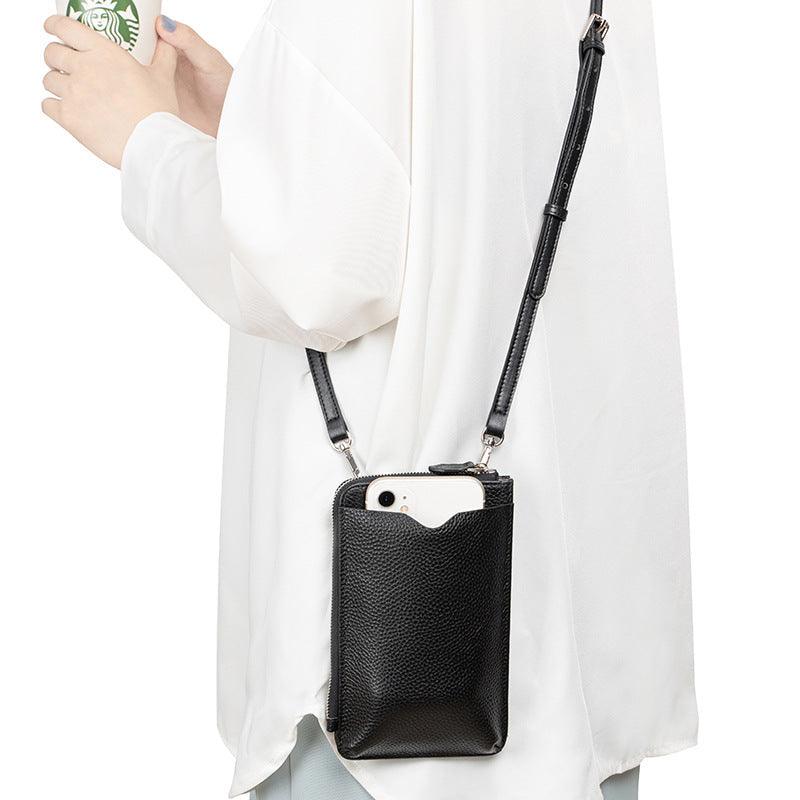Crossbody Bag for Phone-Leather-Black/Brown/White/Golden/Pink