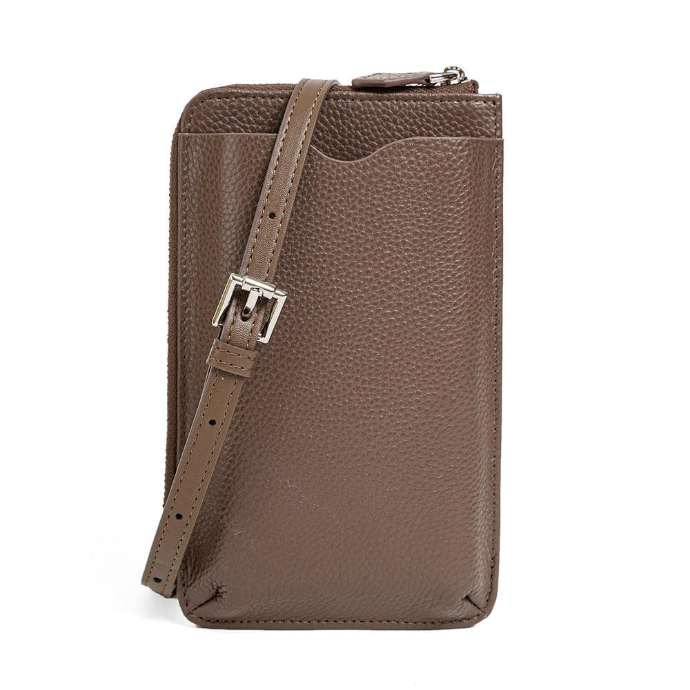 Crossbody Bag for Phone-Leather-Black/Brown/White/Golden/Pink