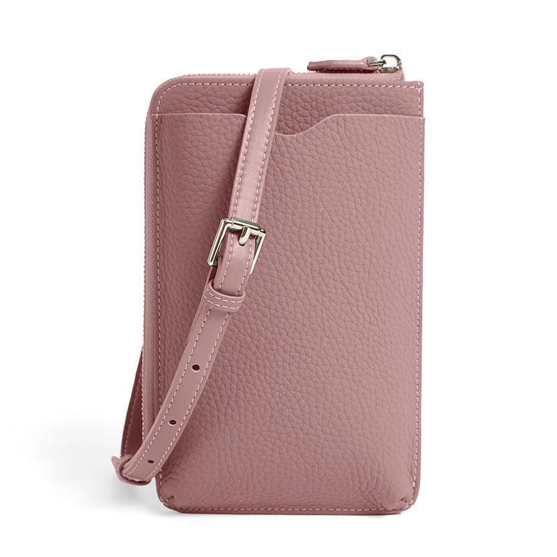 Crossbody Bag for Phone-Leather-Black/Brown/White/Golden/Pink