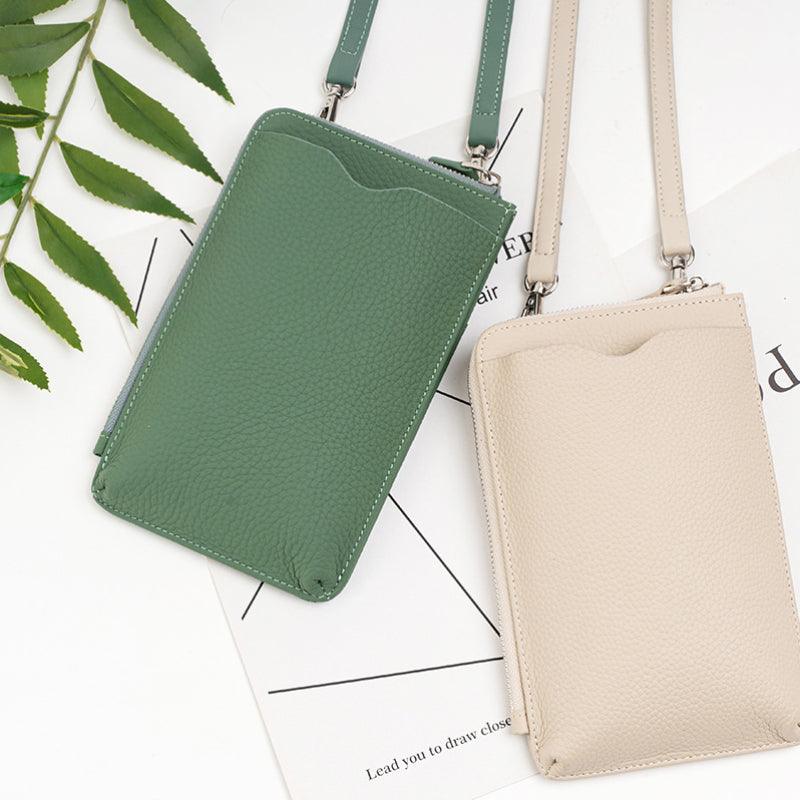 Crossbody Bag for Phone-Leather-Black/Brown/White/Golden/Pink