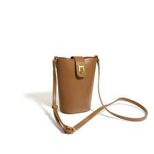 Designer Phone Bag-Luxury & Elegant Full Grain Leather Crossbody Bag