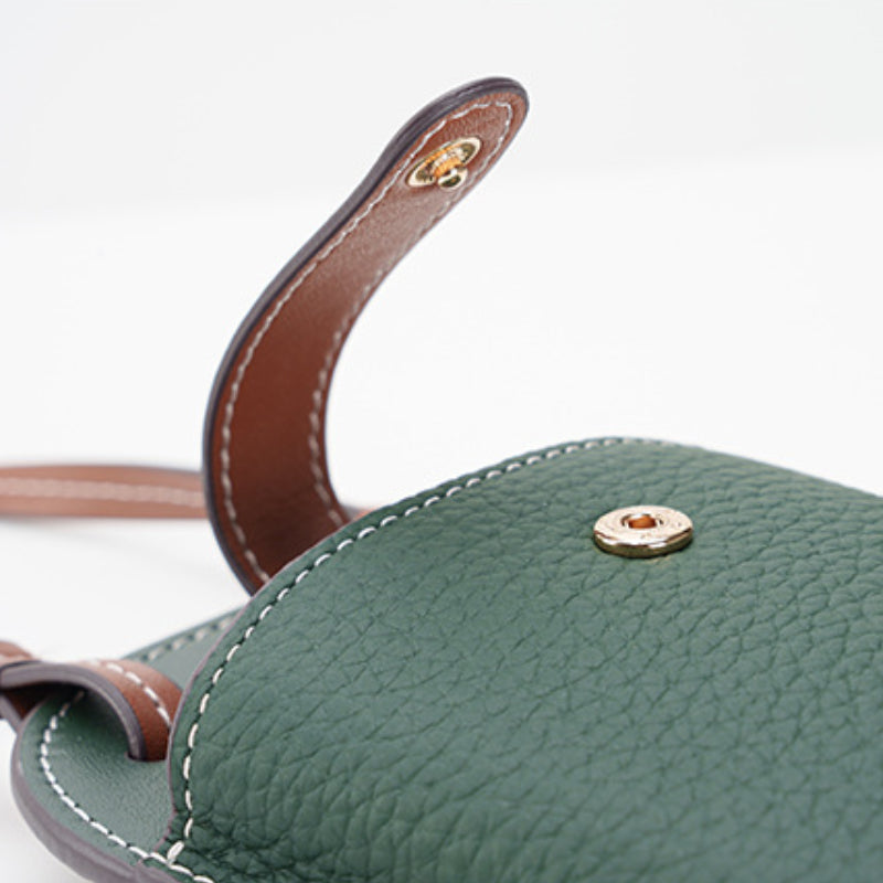Leather Crossbody Phone Bag-Compact Full Grain Leather Phone Pouch