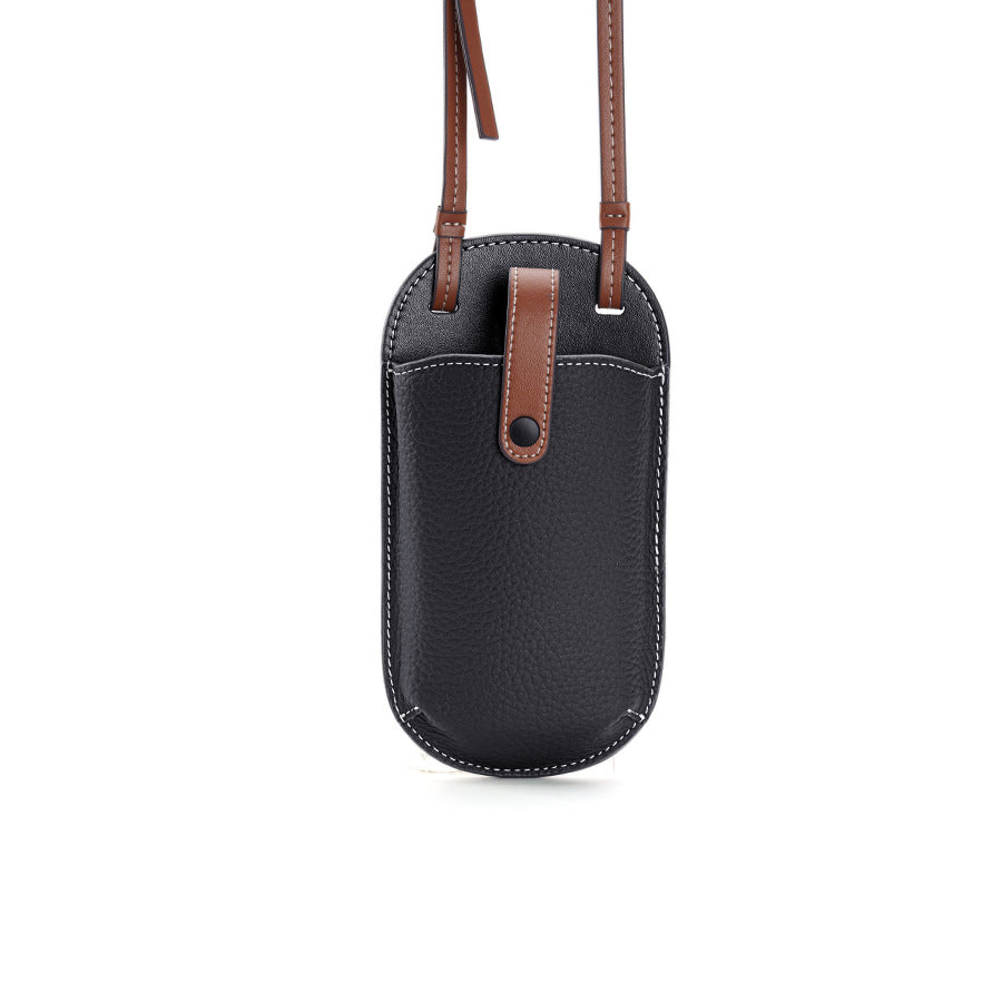 Leather Crossbody Phone Bag-Compact Full Grain Leather Phone Pouch