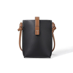 Mobile Phone Bag Crossbody-Leather-Black/Beige/Camel/Green-for Ladies