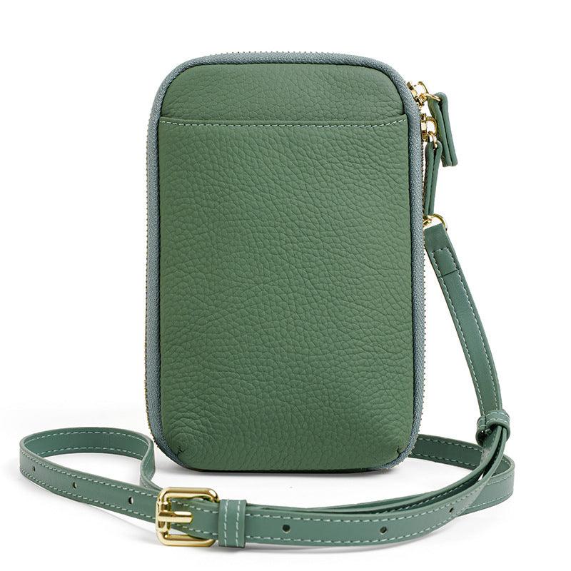Mobile Phone Bag for Ladies-Brown/Green/Blue-Spacious for Ladies