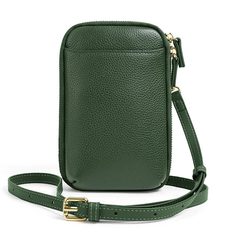Mobile Phone Bag for Ladies-Brown/Green/Blue-Spacious for Ladies