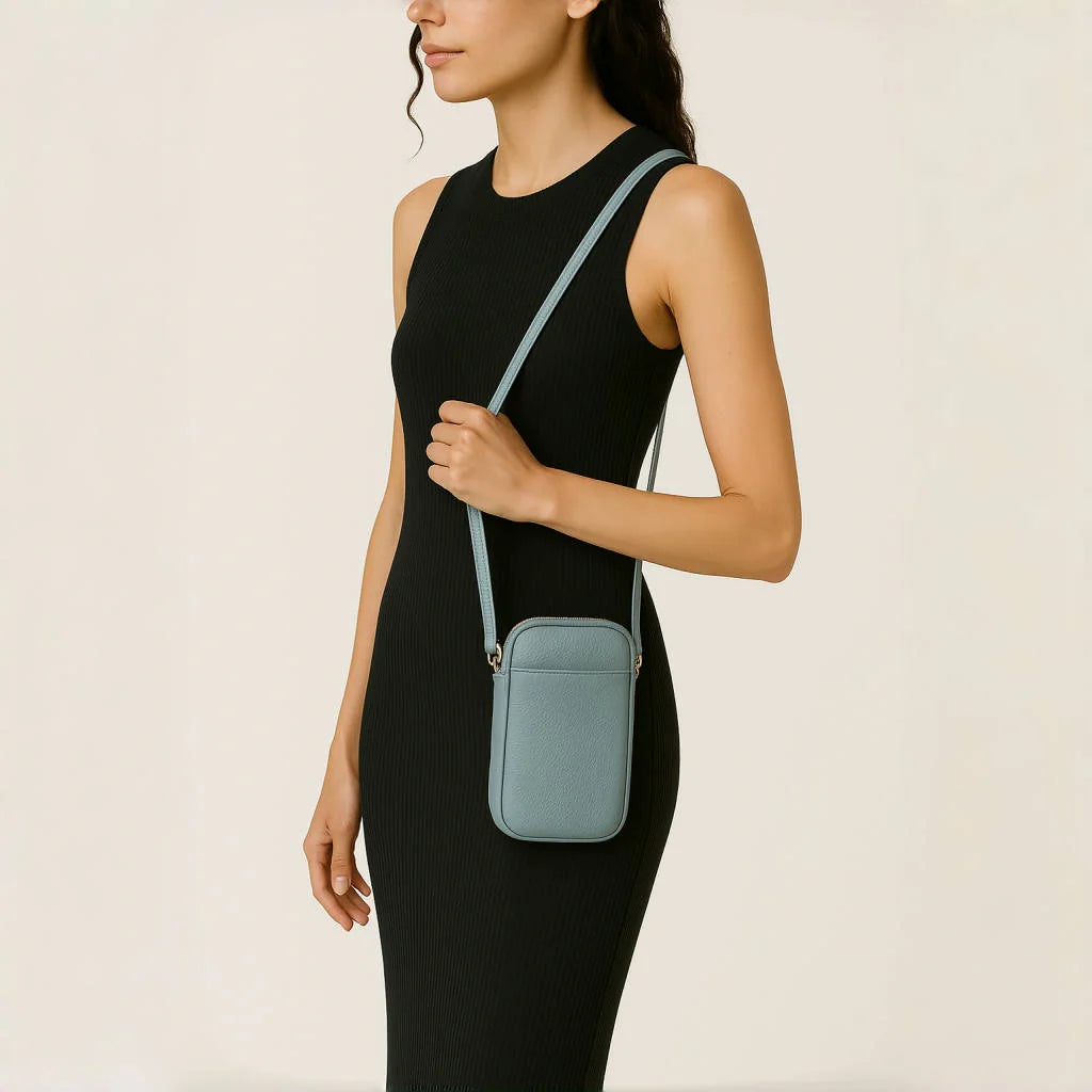 Mobile Phone Bag for Ladies-Brown/Green/Blue-Spacious for Ladies