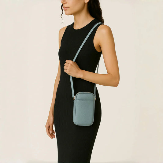 Mobile Phone Bag for Ladies-Brown/Green/Blue-Spacious for Ladies