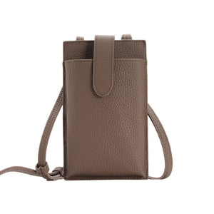 Mobile Phone Bags UK-Compact Leather Design-Black/Brown
