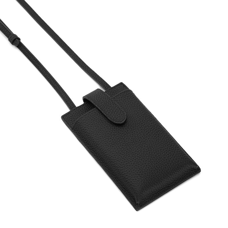 Mobile Phone Bags UK-Compact Leather Design-Black/Brown
