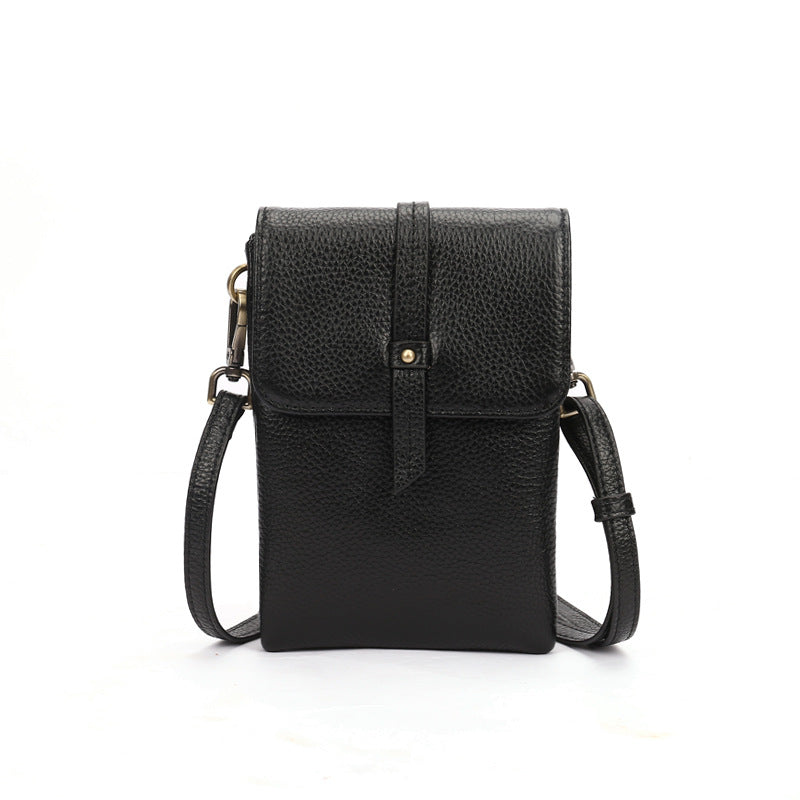 Crossbody Phone bag-Black/Brown-Designer Phone Bag​-Gift for Lady