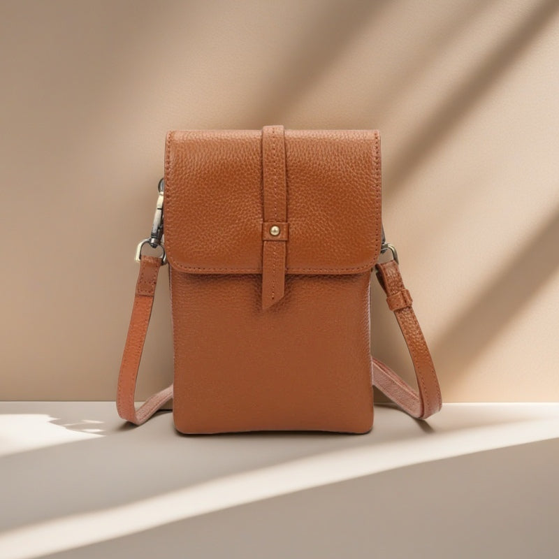 Mobile Phone Crossbody Bag UK-Black/Brown-Designer Phone Bag