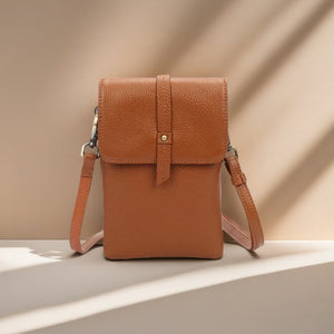 Mobile Phone Crossbody Bag UK-Black/Brown-Designer Phone Bag