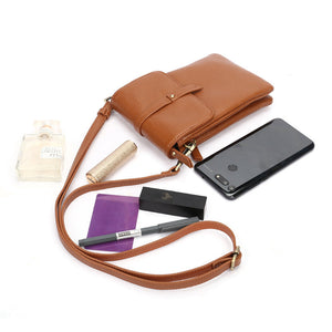 Crossbody Phone bag-Black/Brown-Designer Phone Bag​-Gift for Lady